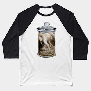 Thunder & lightning hurricane twister bottle art Baseball T-Shirt